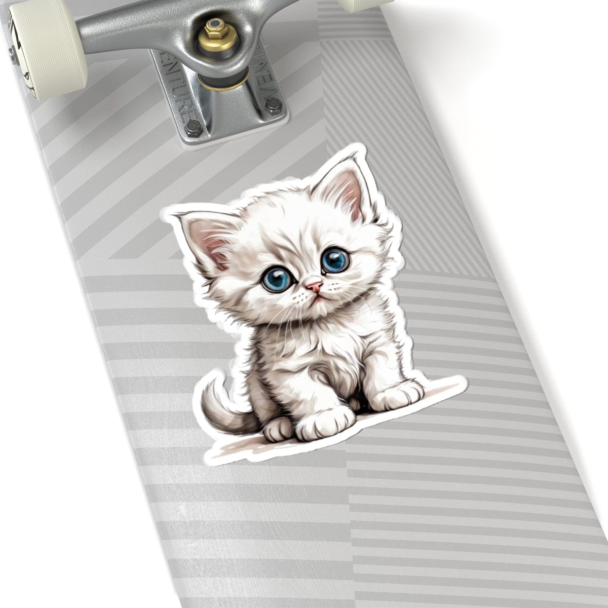Printify Paper products 6" × 6" / White Baby Kitten - Hyper Cute Kiss-Cut Stickers