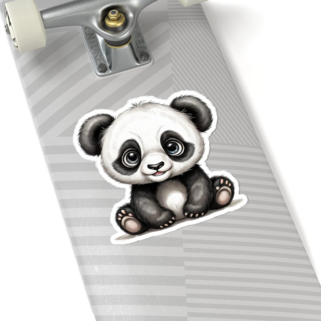 Printify Paper products 6" × 6" / White Baby Panda - Hyper Cute Kiss-Cut Stickers