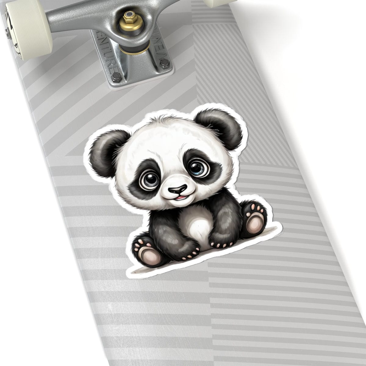 Printify Paper products 6" × 6" / White Baby Panda - Hyper Cute Kiss-Cut Stickers
