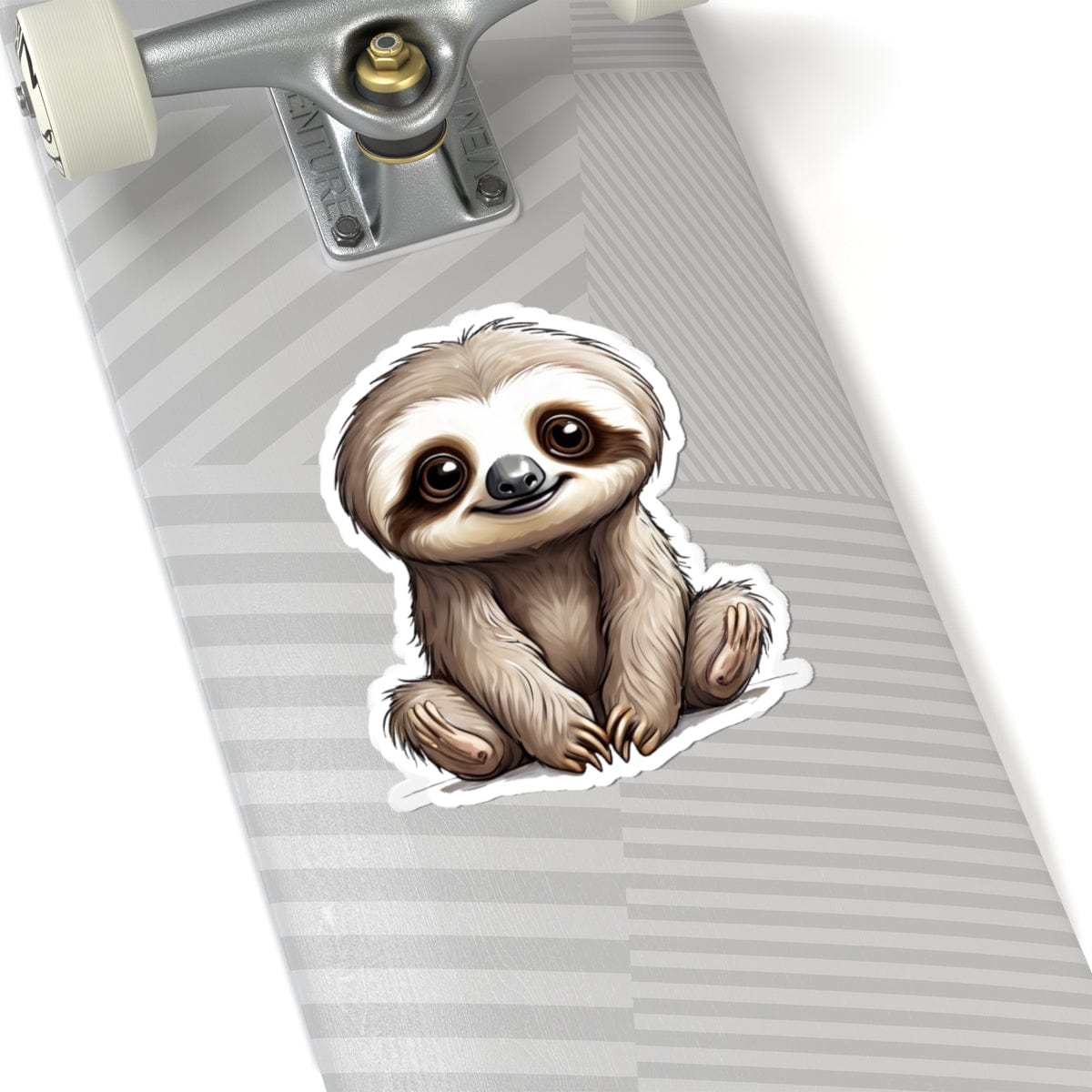 Printify Paper products 6" × 6" / White Baby Sloth - Hyper Cute Kiss-Cut Stickers