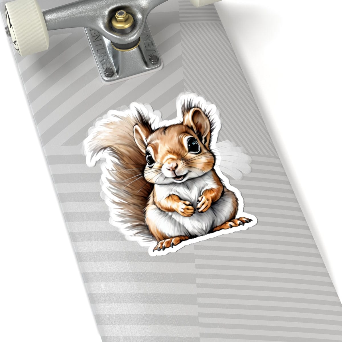 Printify Paper products 6" × 6" / White Baby Squirrel - Hyper Cute Kiss-Cut Stickers