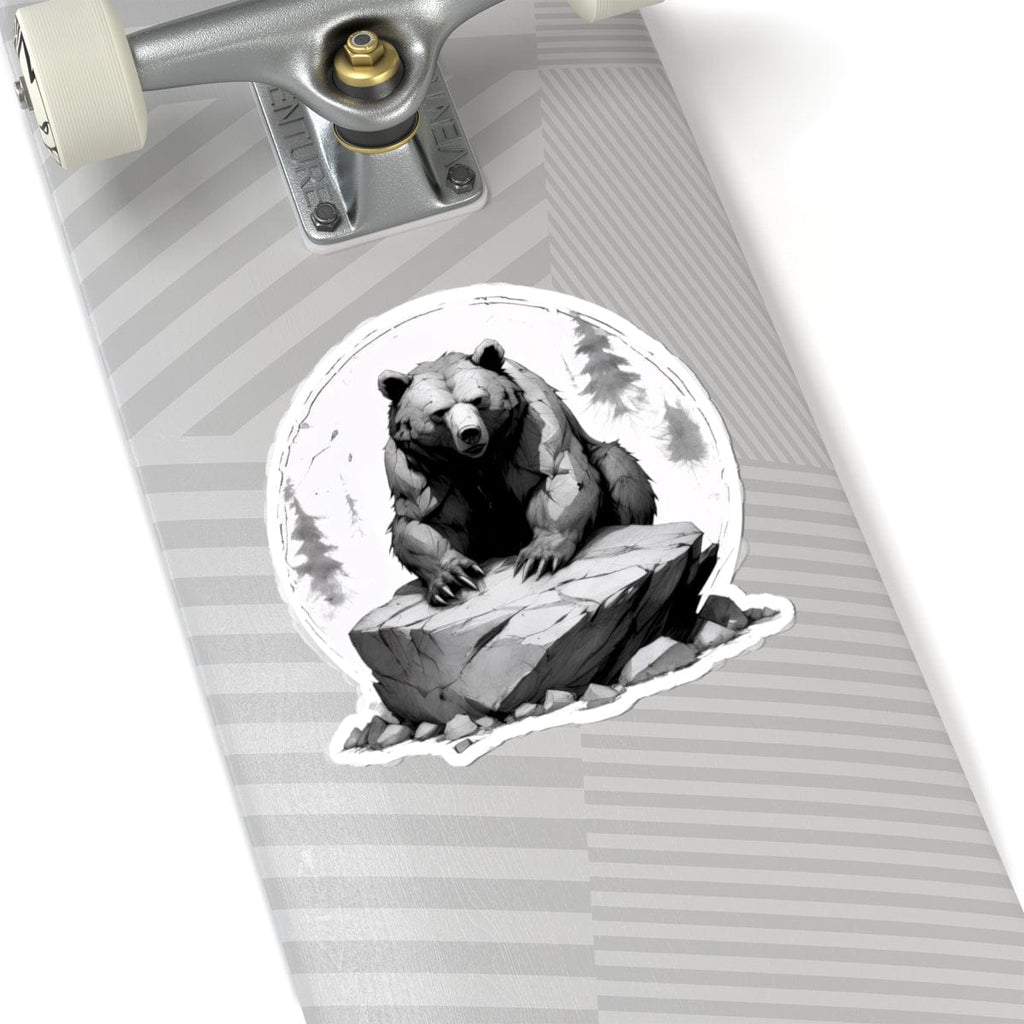 Printify Paper products 6" × 6" / White Bear Rock - Wild & Fierce Kiss-Cut Stickers
