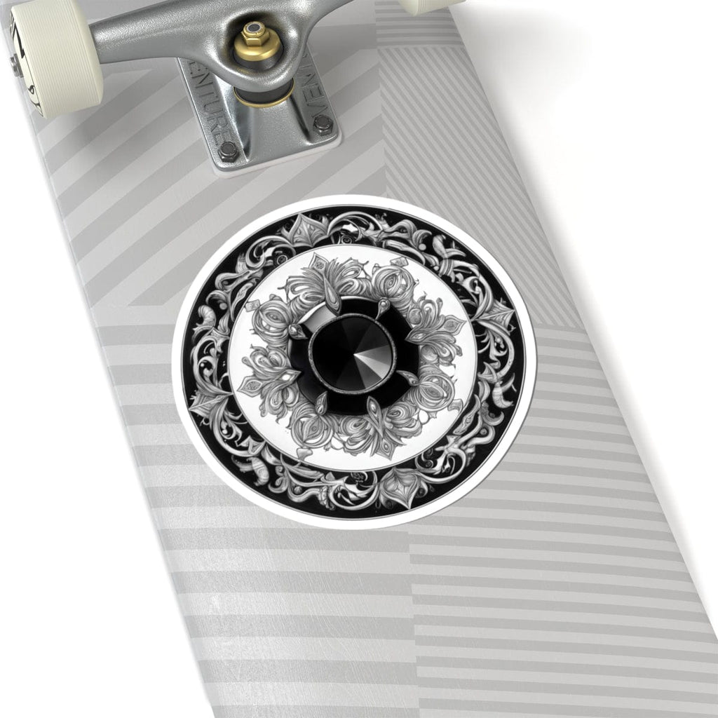 Printify Paper products 6" × 6" / White Black Tourmaline - Crystals & Gemstones Kiss-Cut Stickers