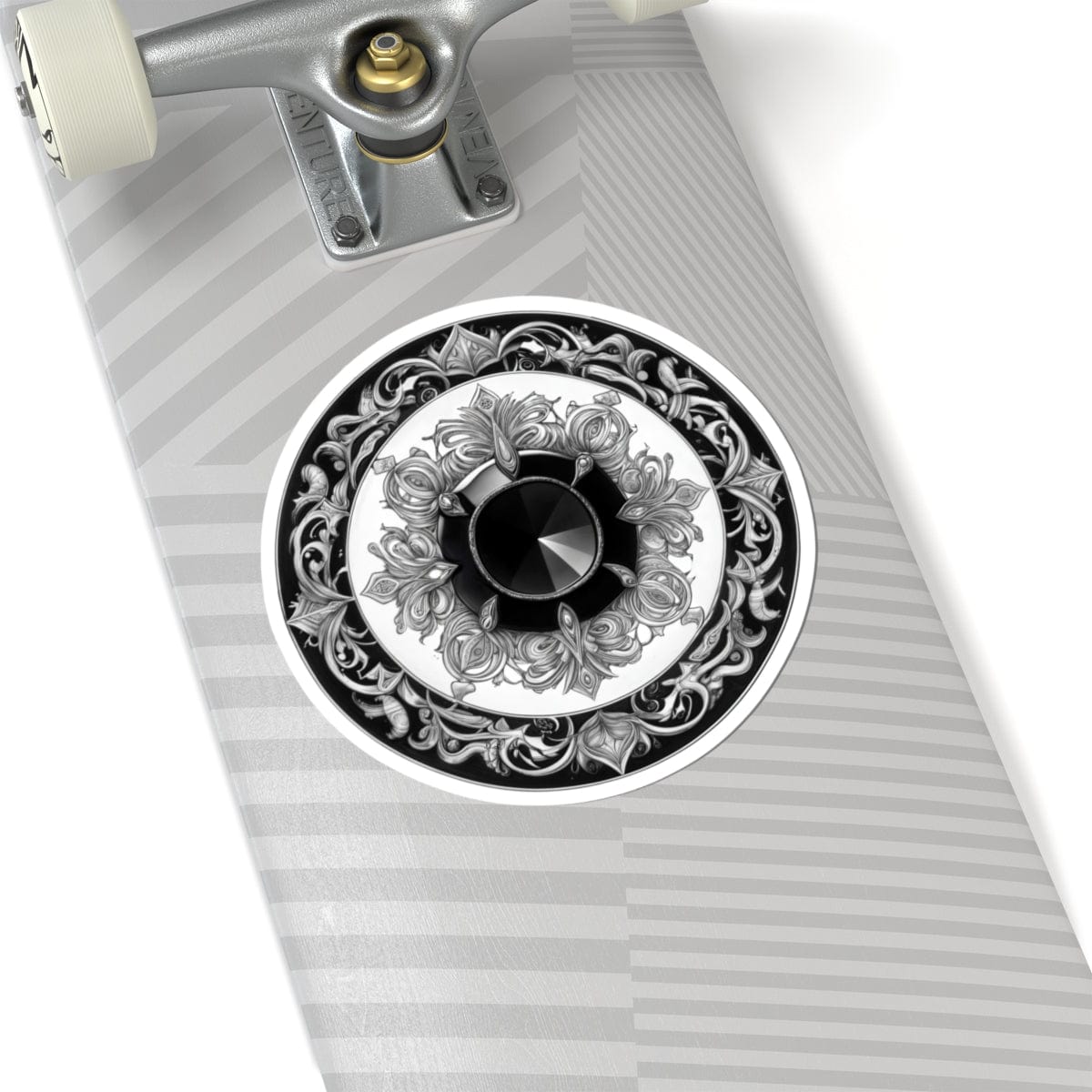 Printify Paper products 6" × 6" / White Black Tourmaline - Crystals & Gemstones Kiss-Cut Stickers