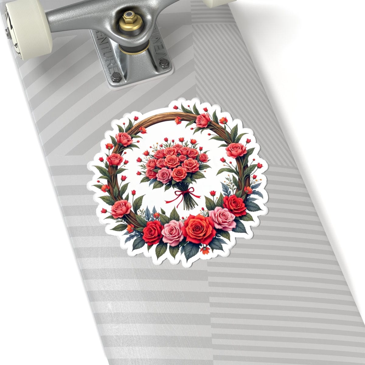 Printify Paper products 6" × 6" / White Blooming Love - Love & Romance Kiss-Cut Stickers