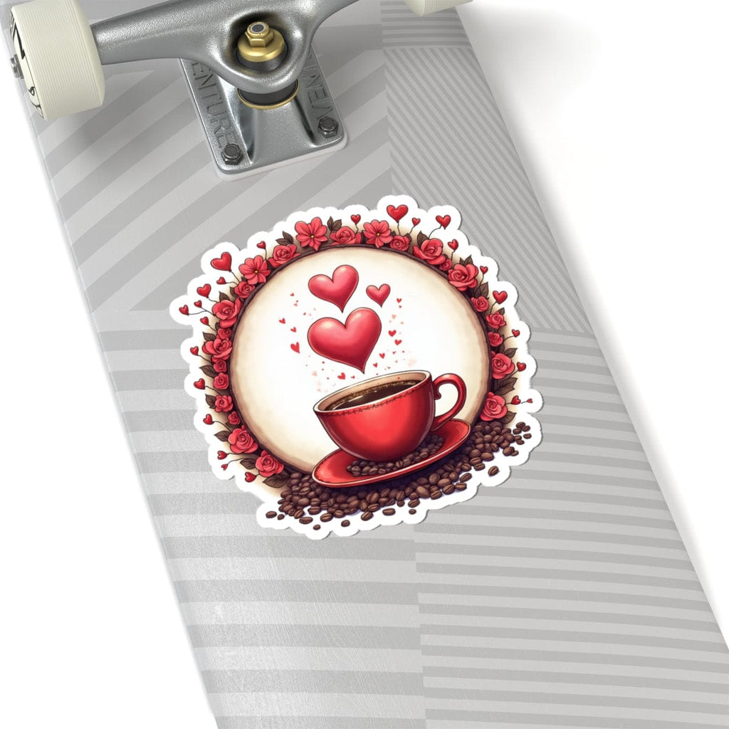 Printify Paper products 6" × 6" / White Brew-tiful Love - Love & Fun Kiss-Cut Stickers