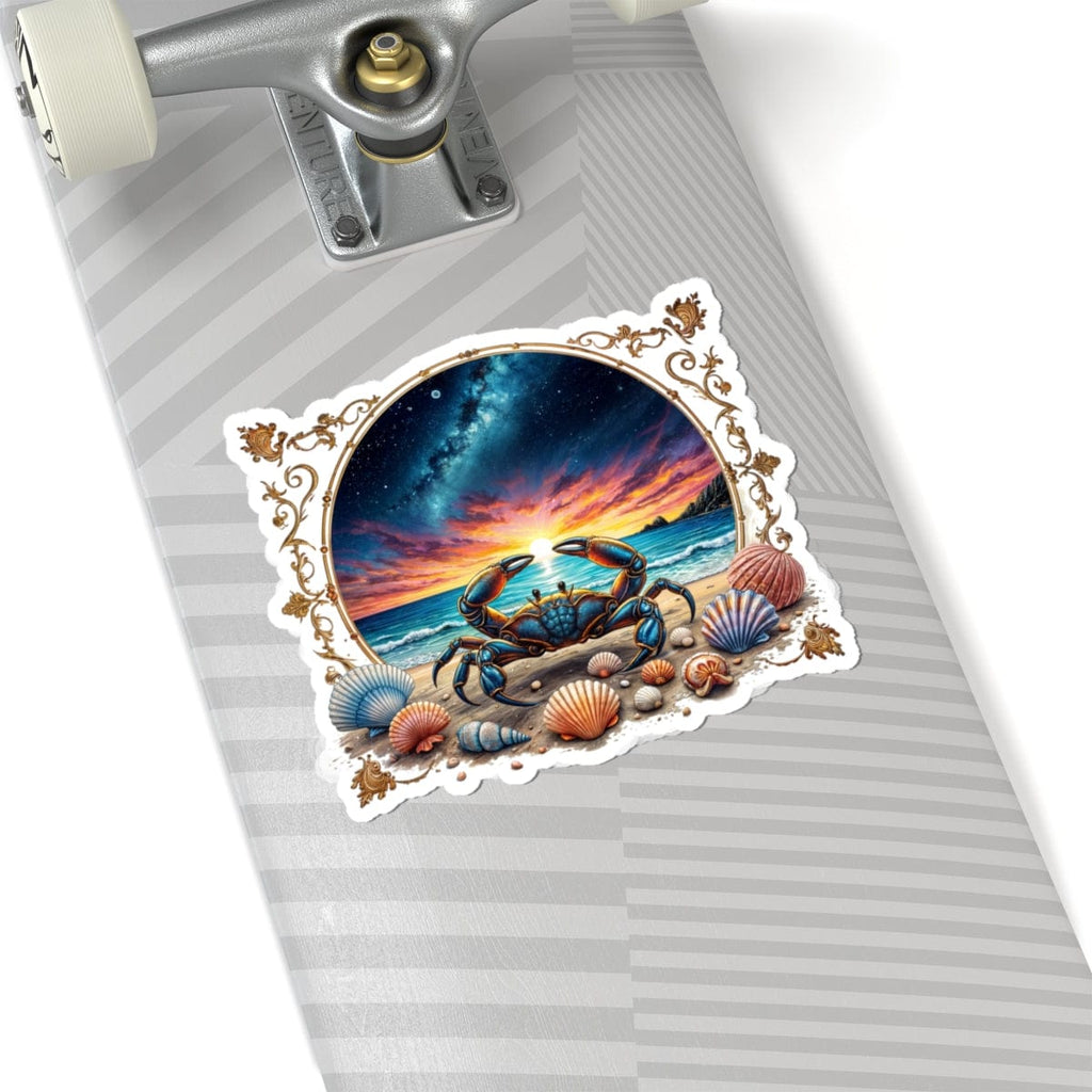 Printify Paper products 6" × 6" / White Cancer - Zodiac Astrology Kiss-Cut Stickers