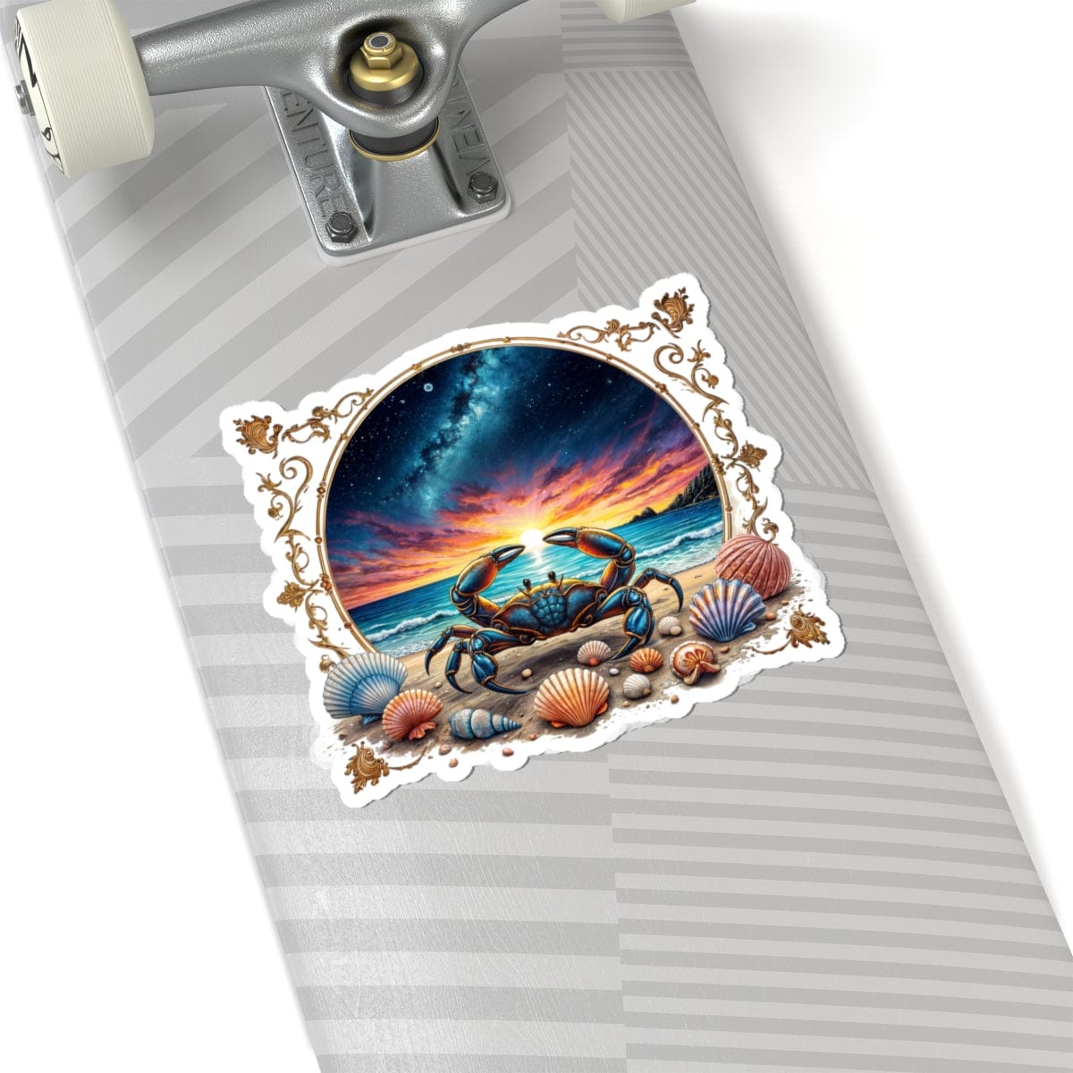 Printify Paper products 6" × 6" / White Cancer - Zodiac Astrology Kiss-Cut Stickers