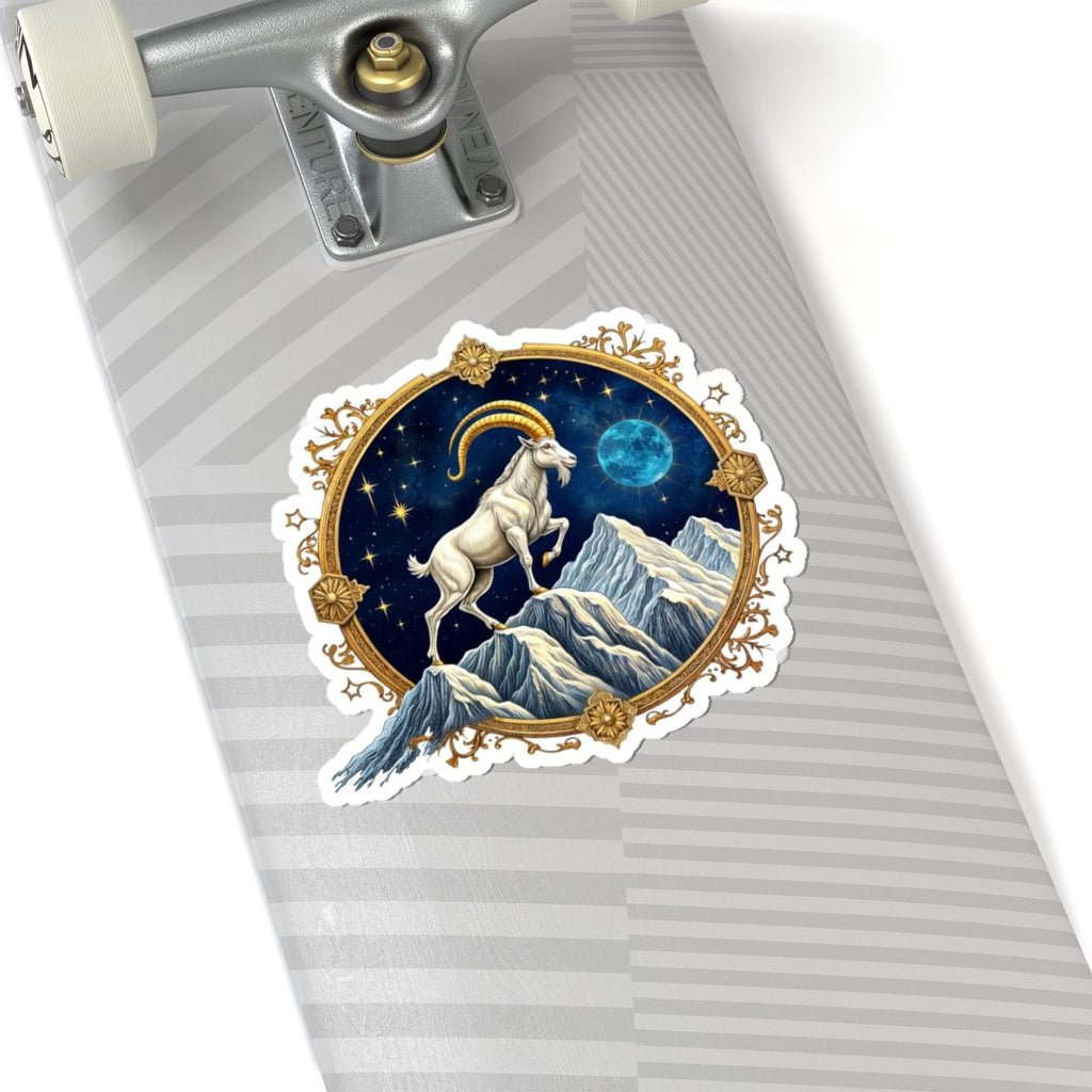 Printify Paper products 6" × 6" / White Capricorn - Zodiac Astrology Kiss-Cut Stickers