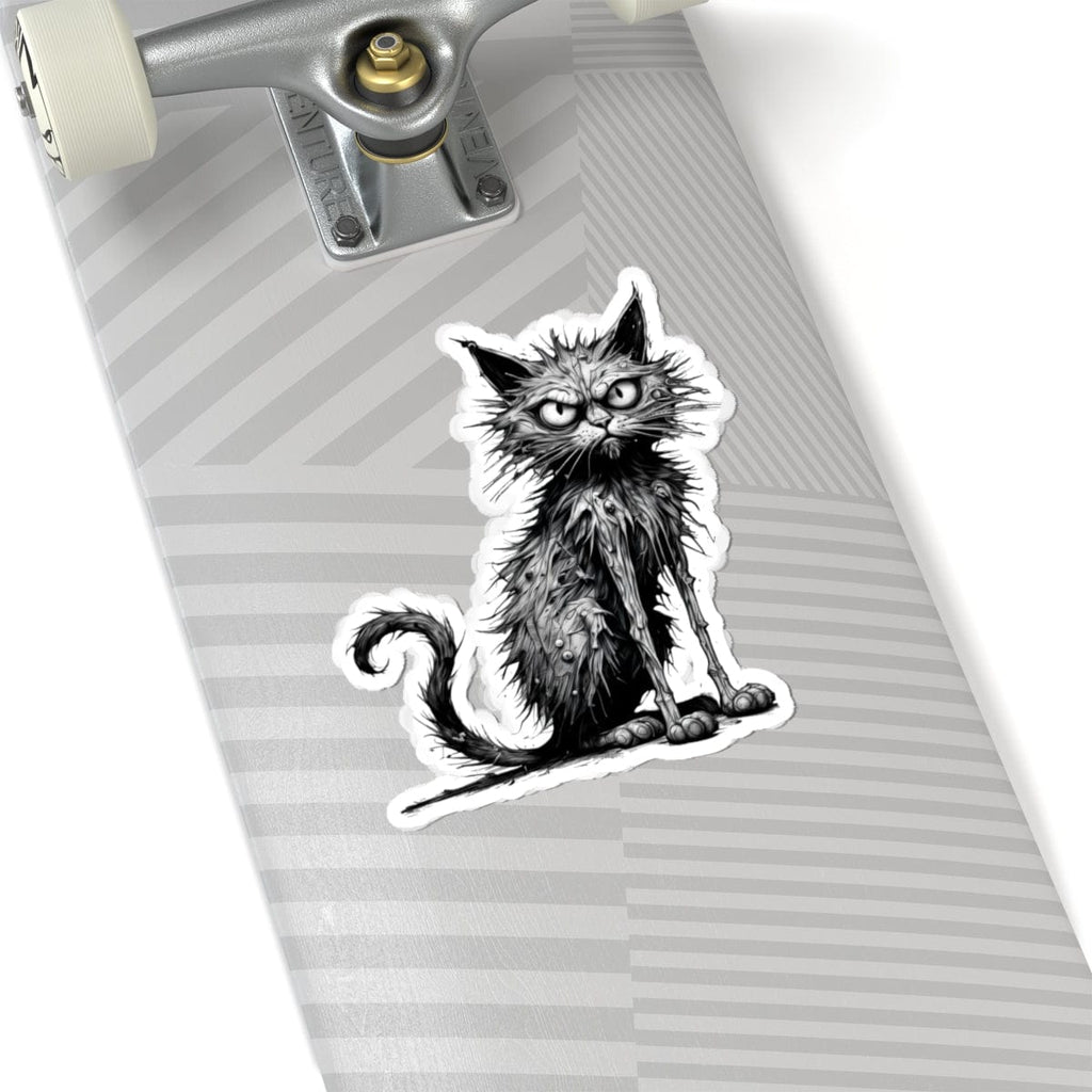 Printify Paper products 6" × 6" / White Cat I'm Fine - Everything's Fine Kiss-Cut Stickers