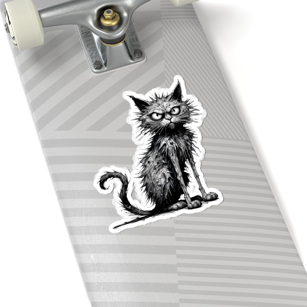 Printify Paper products 6" × 6" / White Cat I'm Fine - Everything's Fine Kiss-Cut Stickers