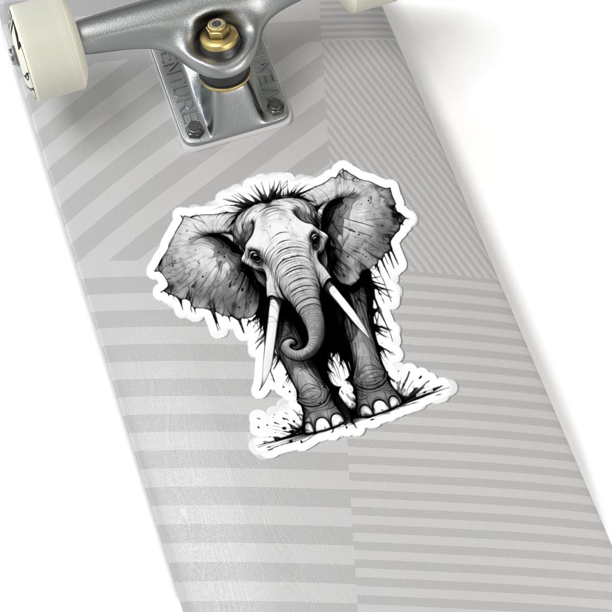 Printify Paper products 6" × 6" / White Elephant I'm Fine - Everything's Fine Kiss-Cut Stickers