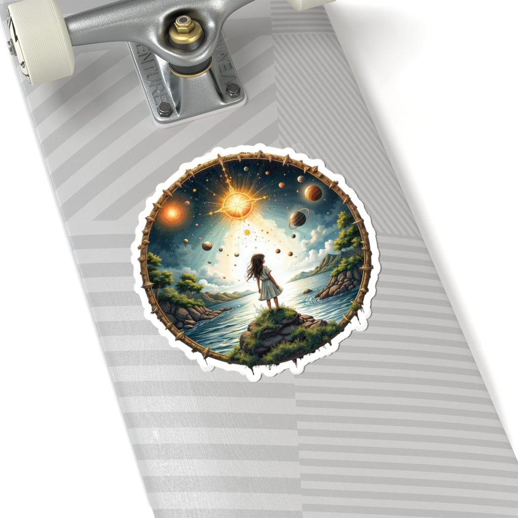 Printify Paper products 6" × 6" / White Exploring the Final Frontier - UFO & Cosmic Kiss-Cut Stickers