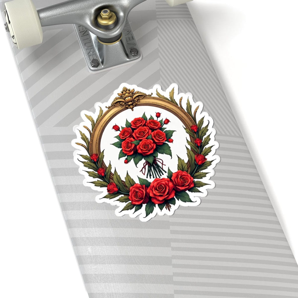 Printify Paper products 6" × 6" / White Floral Fantasy - Love & Romance Kiss-Cut Stickers