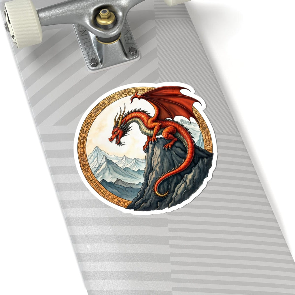 Printify Paper products 6" × 6" / White Frostfire - Dragons & Magic Kiss-Cut Stickers