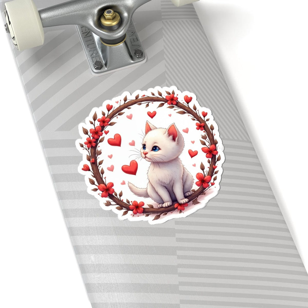Printify Paper products 6" × 6" / White Fur-ever Love - Love & Fun Kiss-Cut Stickers