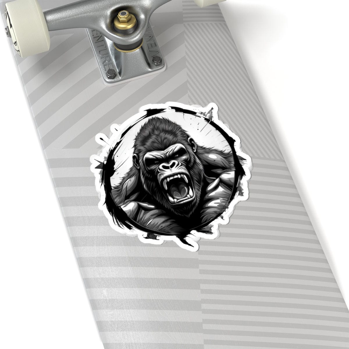 Printify Paper products 6" × 6" / White Gorilla Head - Wild & Fierce Kiss-Cut Stickers