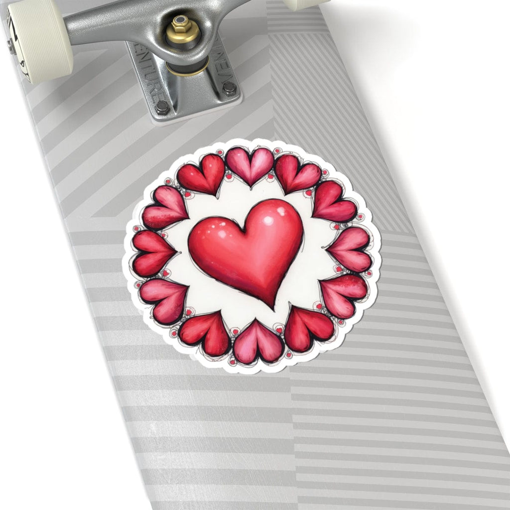 Printify Paper products 6" × 6" / White Heart’s Desire - Love & Romance Kiss-Cut Stickers