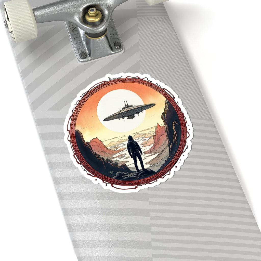 Printify Paper products 6" × 6" / White I Believe in UFOs - UFO & Cosmic Kiss-Cut Stickers