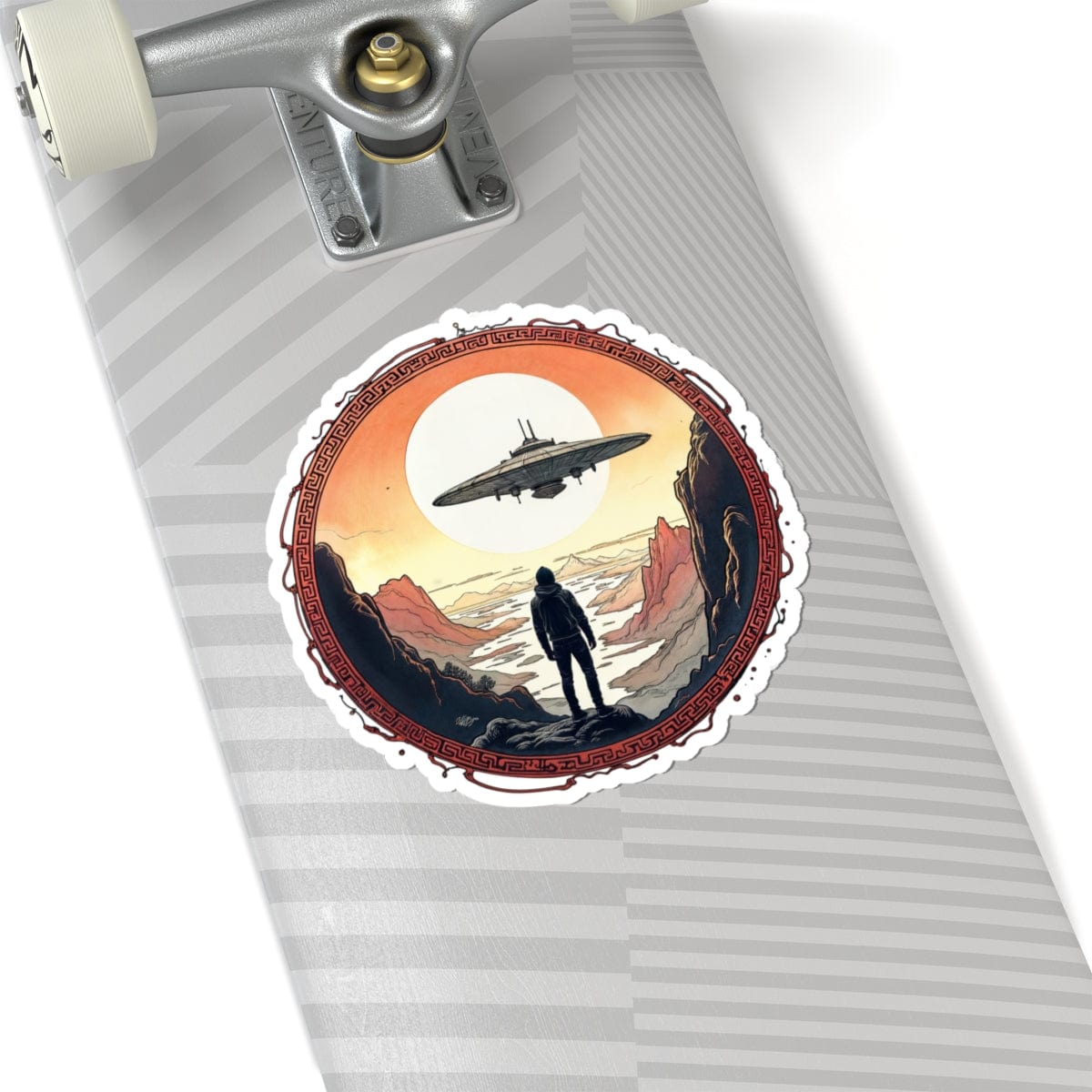 Printify Paper products 6" × 6" / White I Believe in UFOs - UFO & Cosmic Kiss-Cut Stickers
