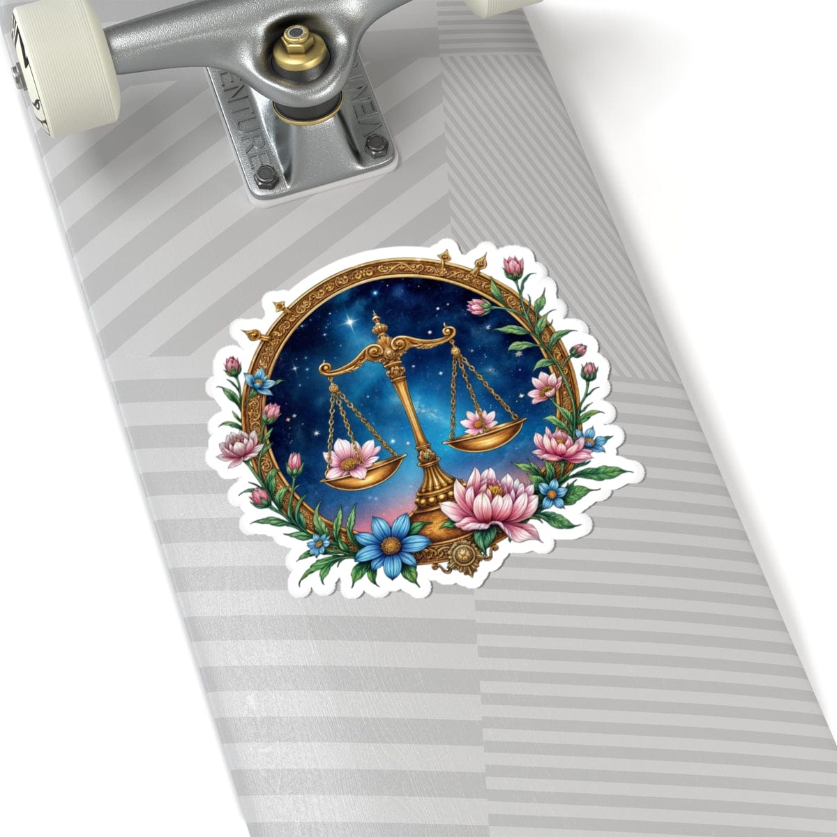 Printify Paper products 6" × 6" / White Libra - Zodiac Astrology Kiss-Cut Stickers