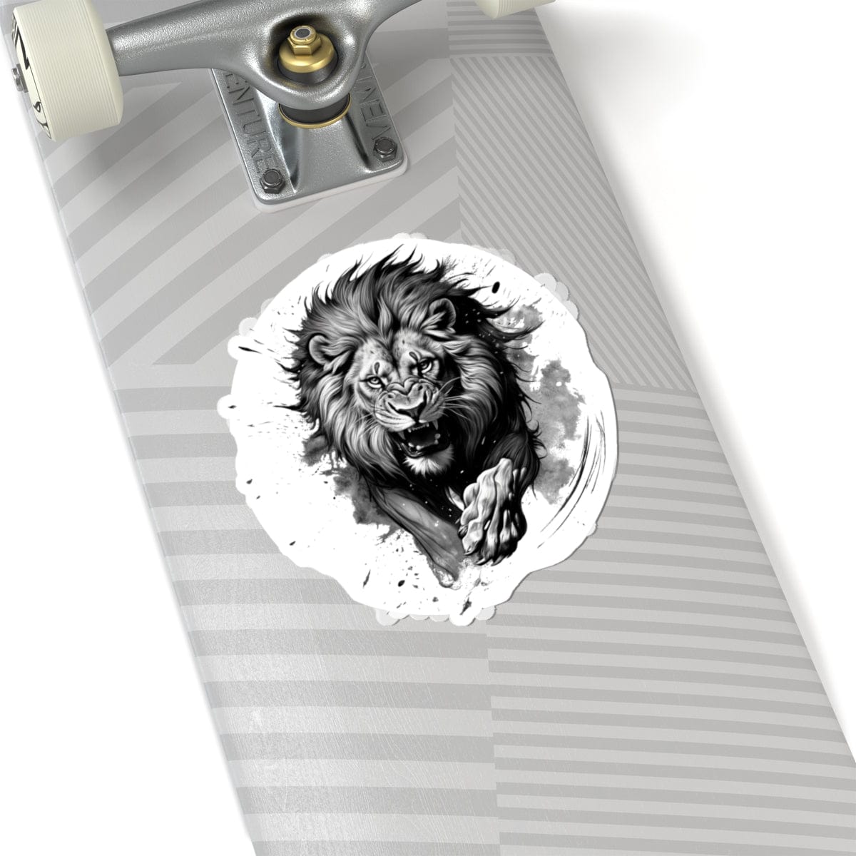 Printify Paper products 6" × 6" / White Lion Charge - Wild & Fierce Kiss-Cut Stickers