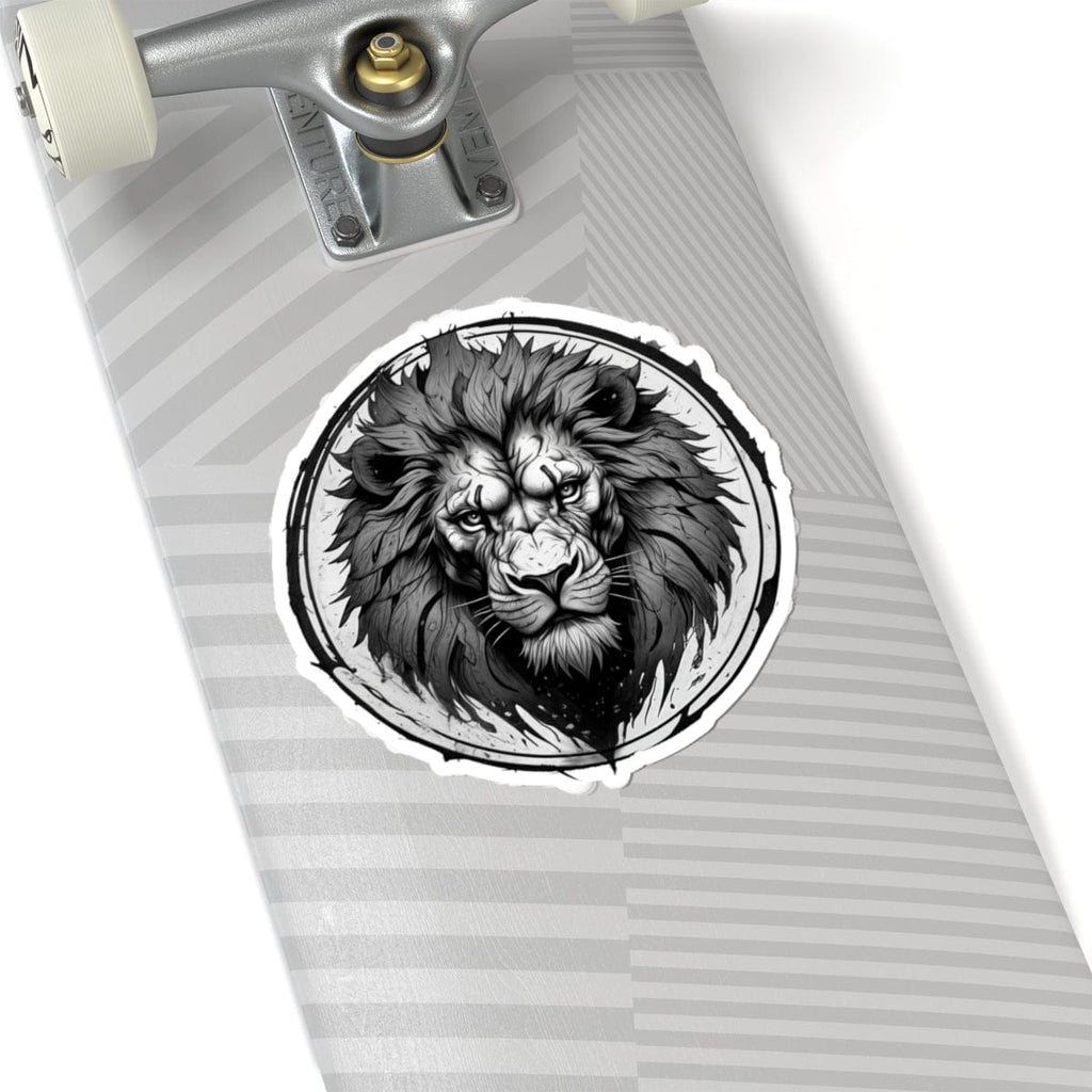 Printify Paper products 6" × 6" / White Lion Head - Wild & Fierce Kiss-Cut Stickers