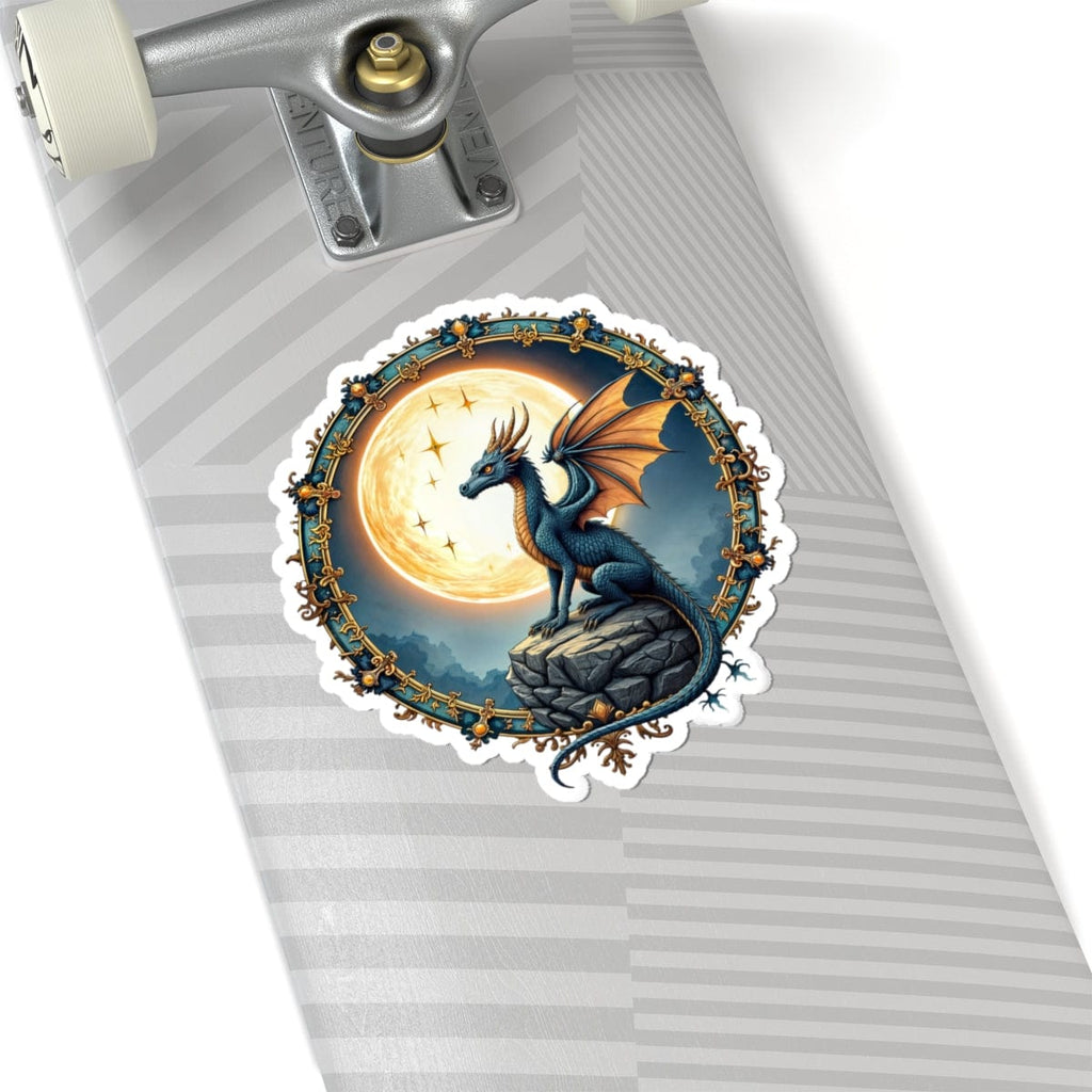 Printify Paper products 6" × 6" / White Lunar Ember - Dragons & Magic Kiss-Cut Stickers