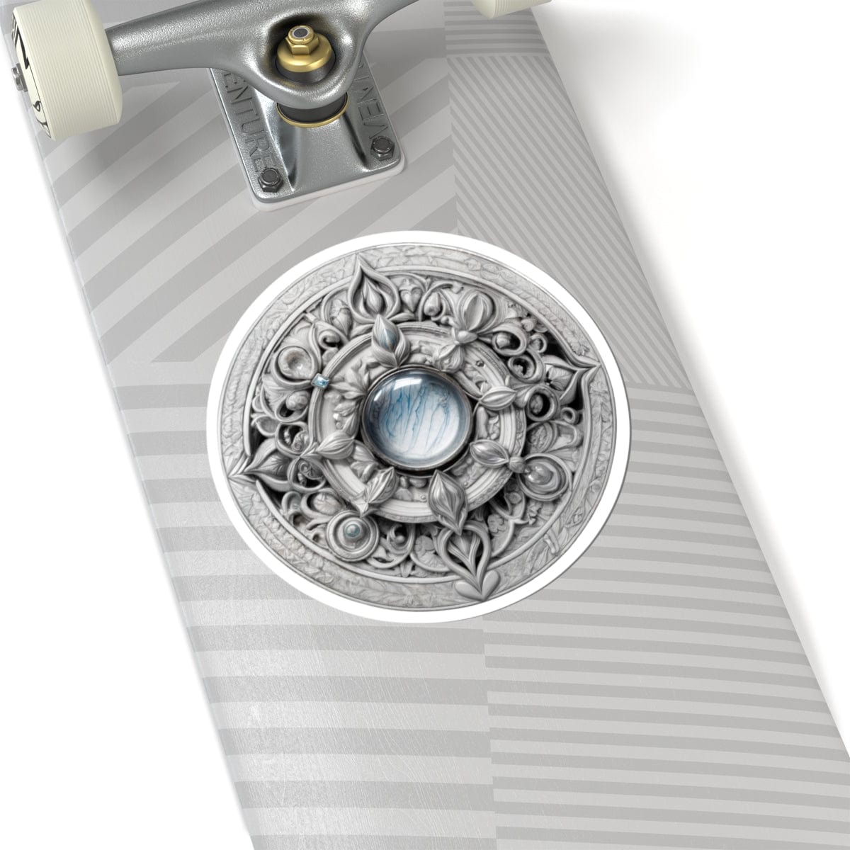 Printify Paper products 6" × 6" / White Moonstone - Crystals & Gemstones Kiss-Cut Stickers