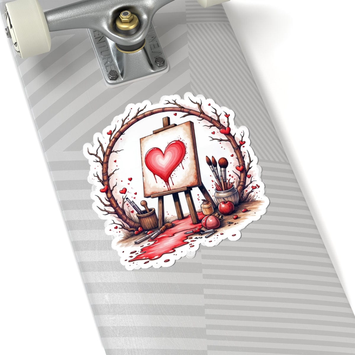 Printify Paper products 6" × 6" / White My Masterpiece - Love & Fun Kiss-Cut Stickers