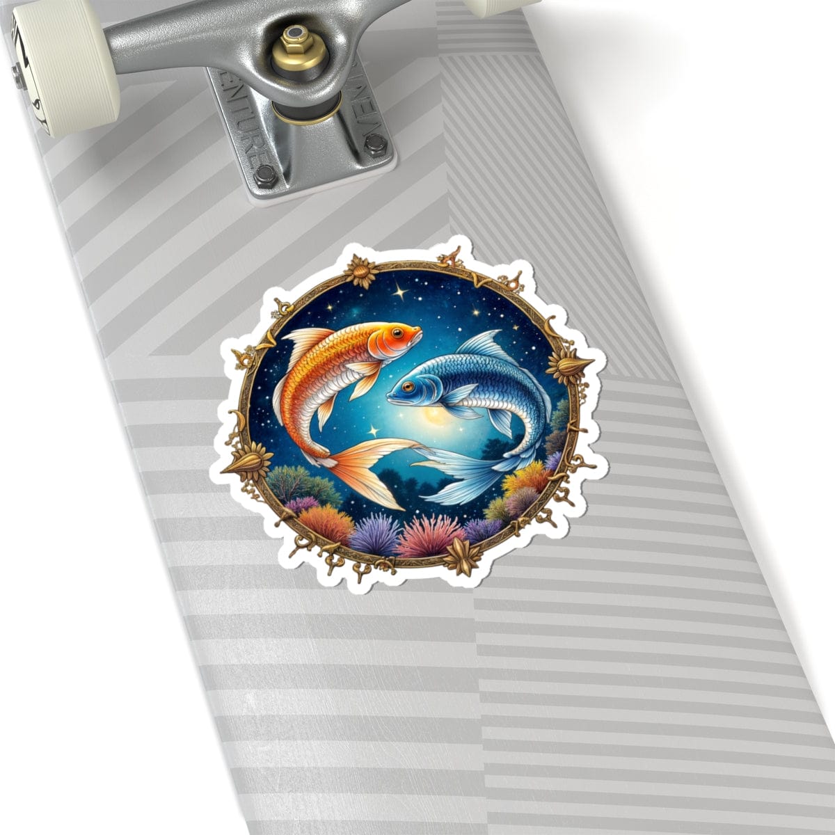 Printify Paper products 6" × 6" / White Pisces - Zodiac Astrology Kiss-Cut Stickers