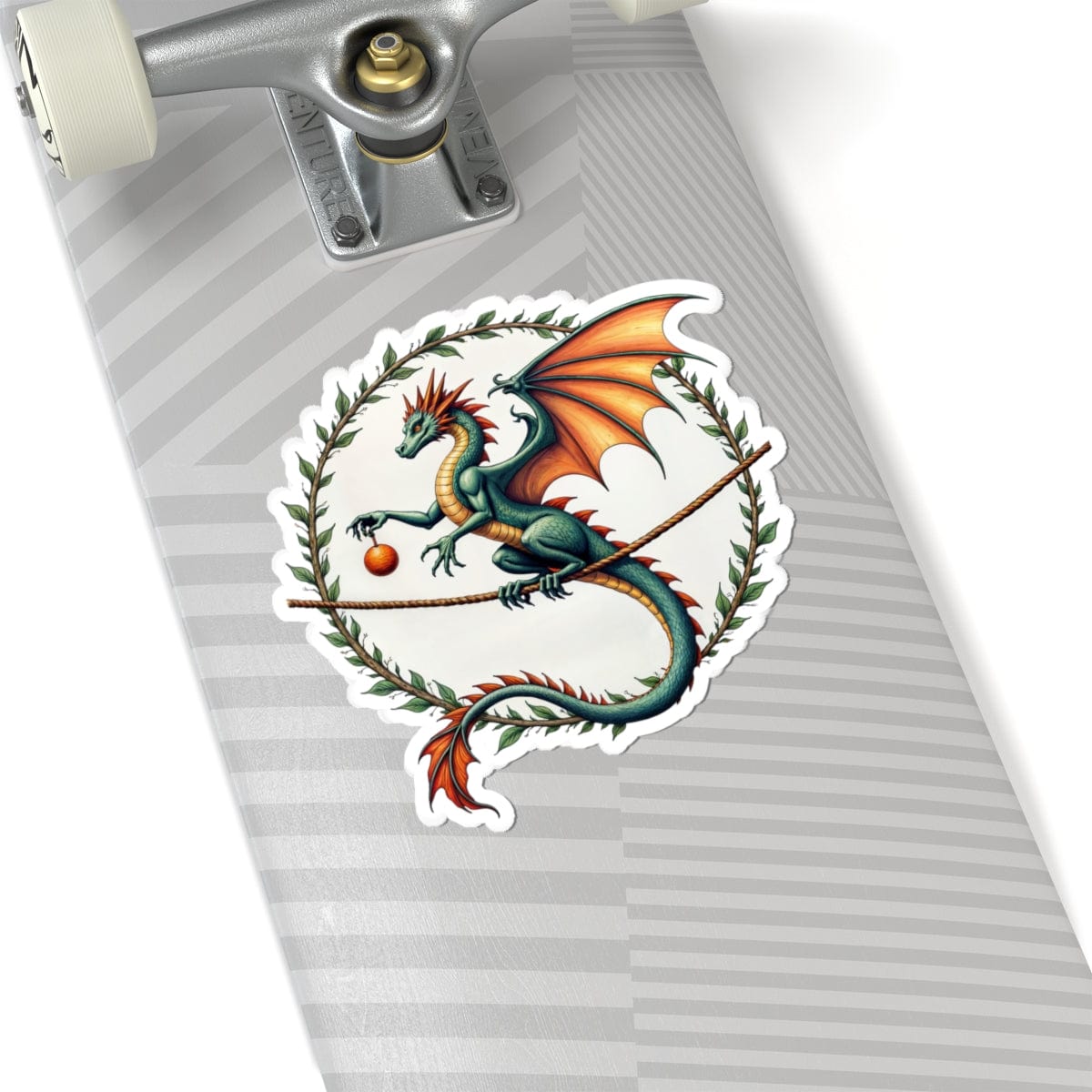 Printify Paper products 6" × 6" / White Pixieweave - Dragons & Magic Kiss-Cut Stickers