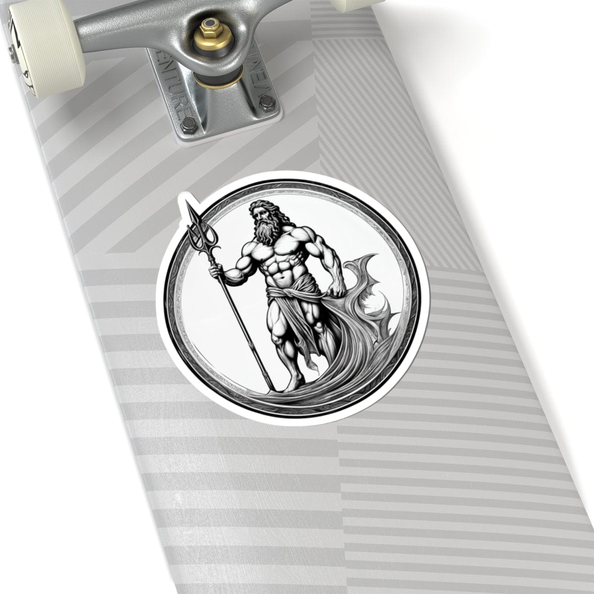 Printify Paper products 6" × 6" / White Poseidon - Heroes & Quests Kiss-Cut Stickers