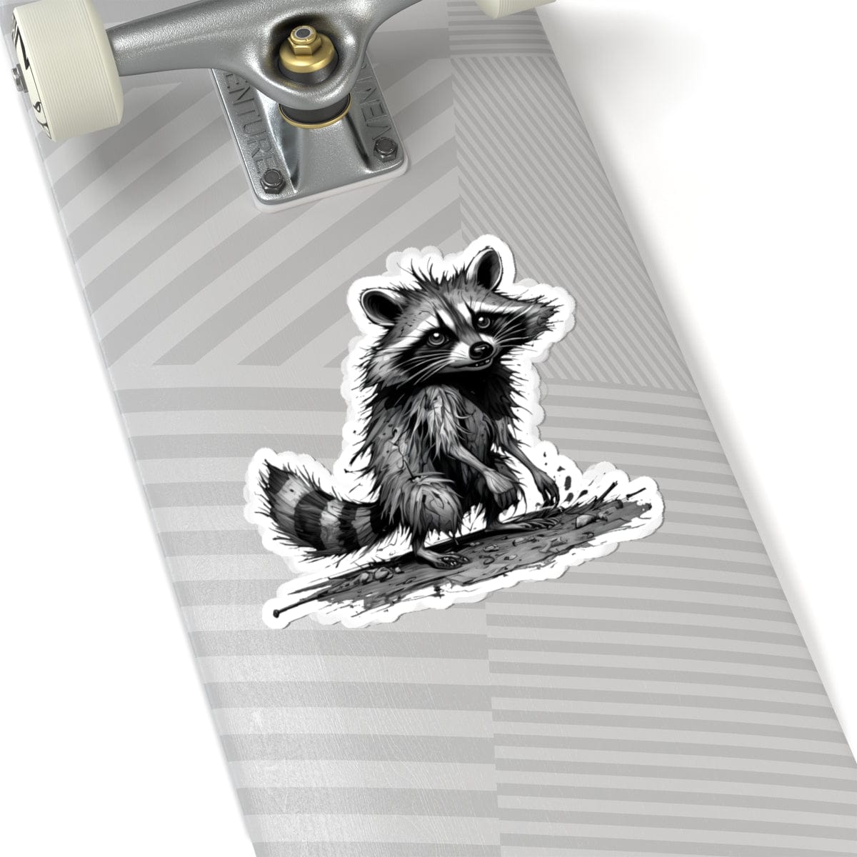 Printify Paper products 6" × 6" / White Raccoon I'm Fine - Everything's Fine Kiss-Cut Stickers