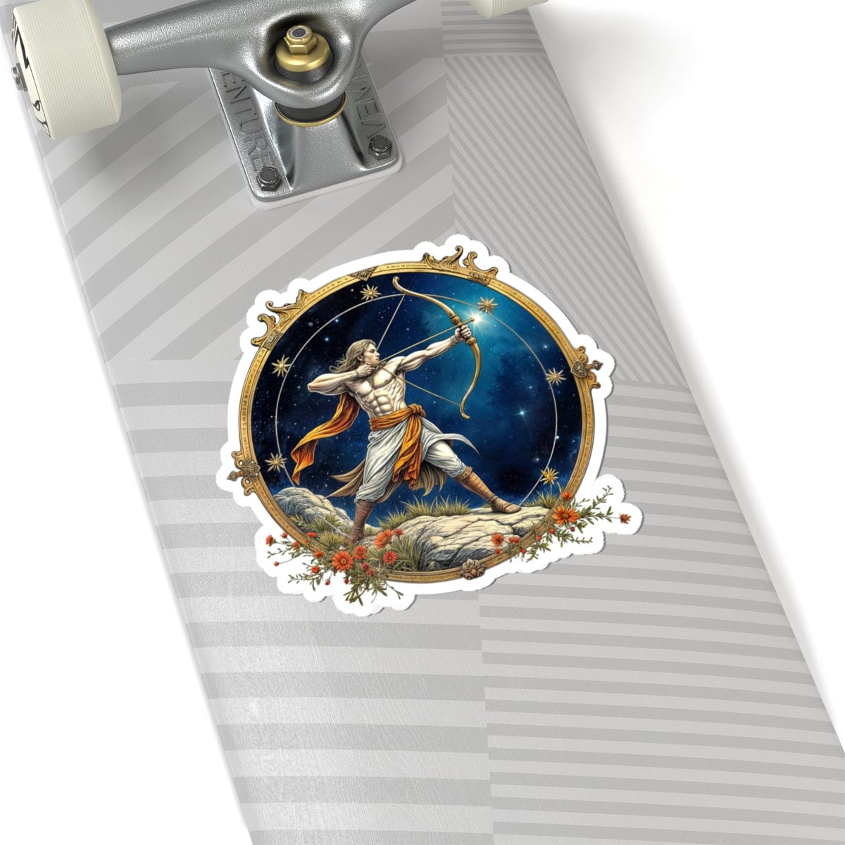 Printify Paper products 6" × 6" / White Sagittarius - Zodiac Astrology Kiss-Cut Stickers