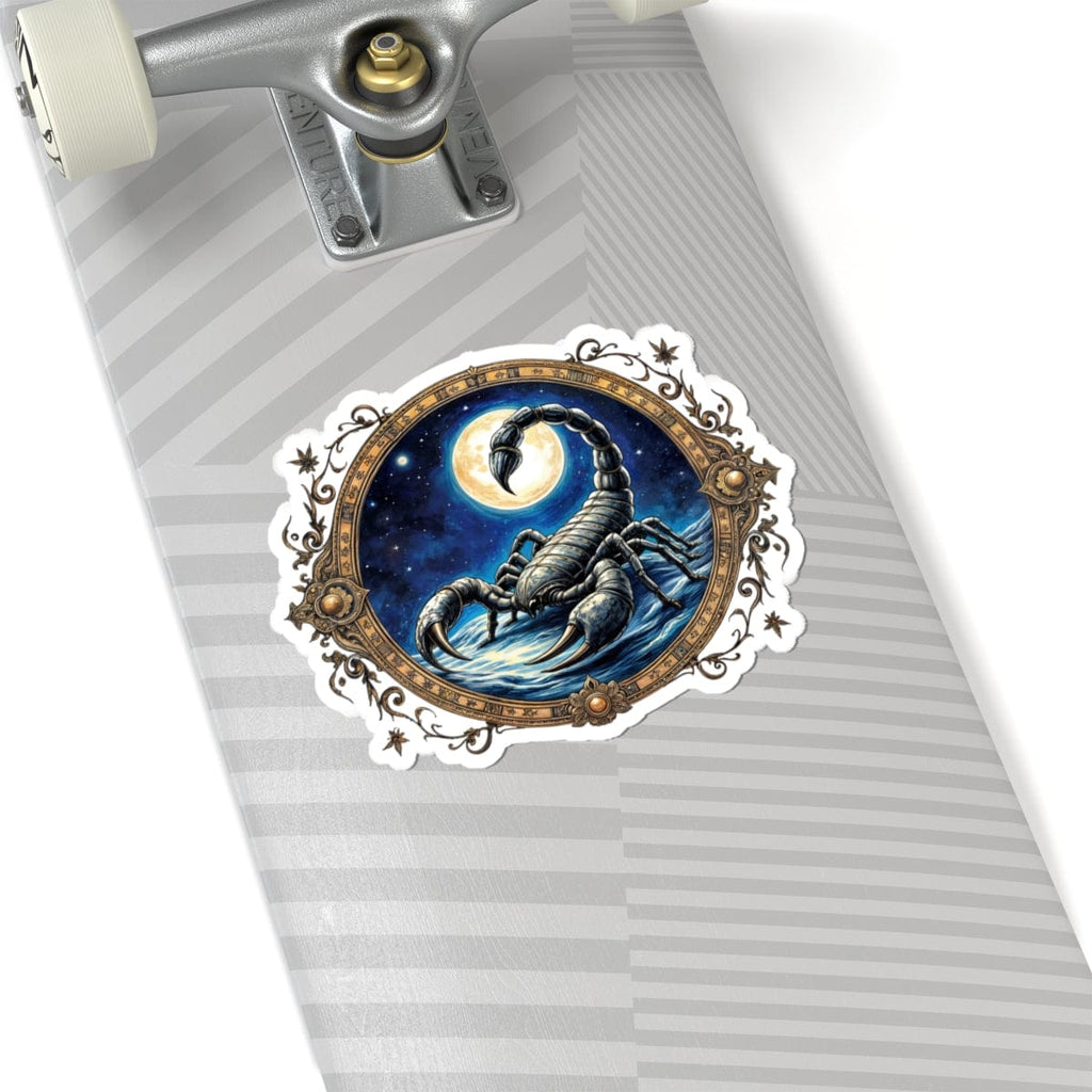 Printify Paper products 6" × 6" / White Scorpio - Zodiac Astrology Kiss-Cut Stickers