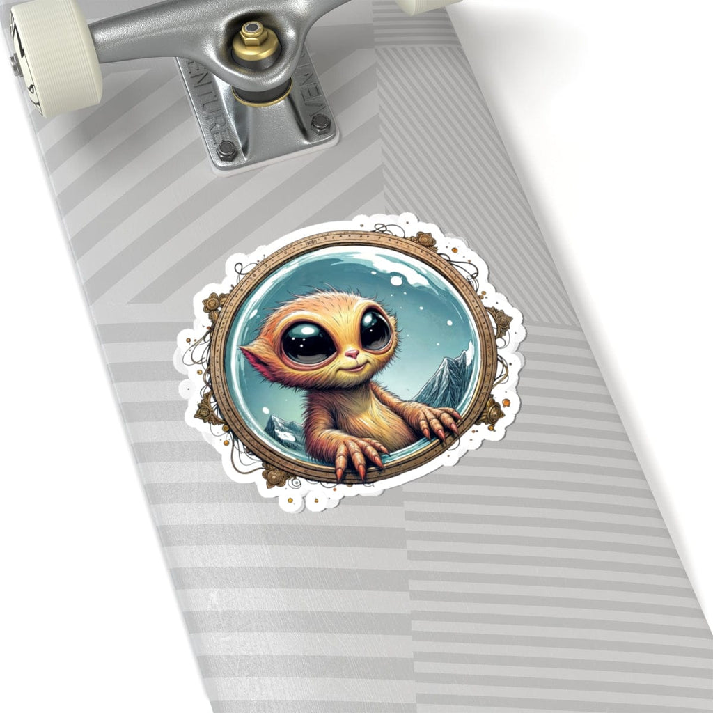 Printify Paper products 6" × 6" / White Sticker - Earthlings are Strange, But We Embrace the Weird! - Alien & Space Kiss-Cut