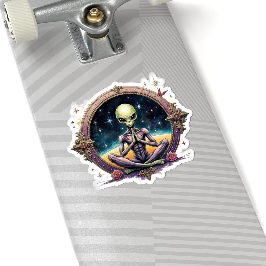 Printify Paper products 6" × 6" / White Sticker - The Truth is Out There… but So Are the Aliens! - Alien & Space Kiss-Cut