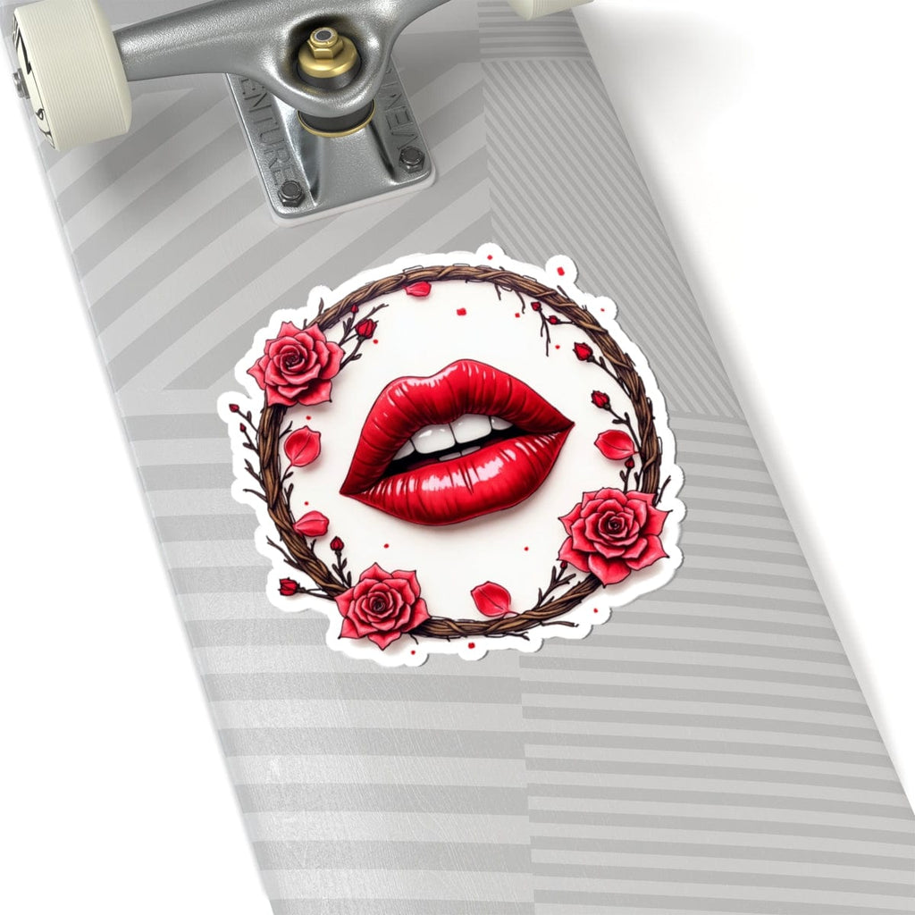 Printify Paper products 6" × 6" / White Sugar on My Lips - Love & Romance Kiss-Cut Stickers