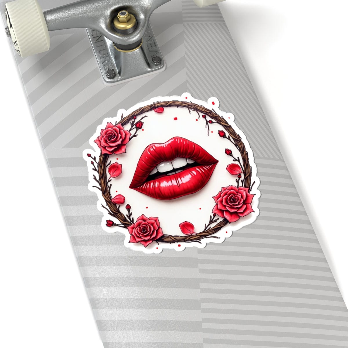 Printify Paper products 6" × 6" / White Sugar on My Lips - Love & Romance Kiss-Cut Stickers