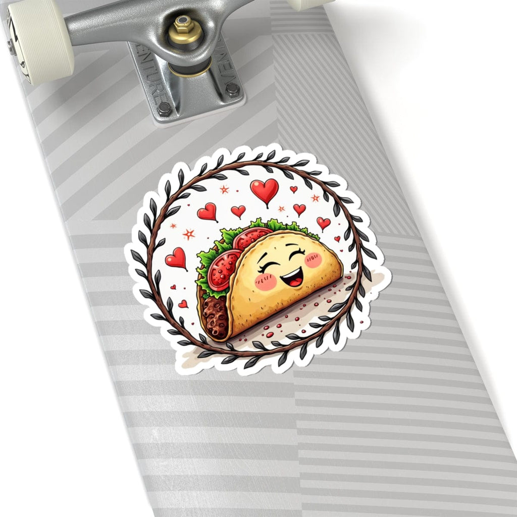 Printify Paper products 6" × 6" / White Taco 'Bout Love - Love & Fun Kiss-Cut Stickers