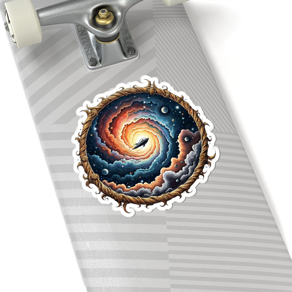 Printify Paper products 6" × 6" / White The Answers Are Up There - UFO & Cosmic Kiss-Cut Stickers