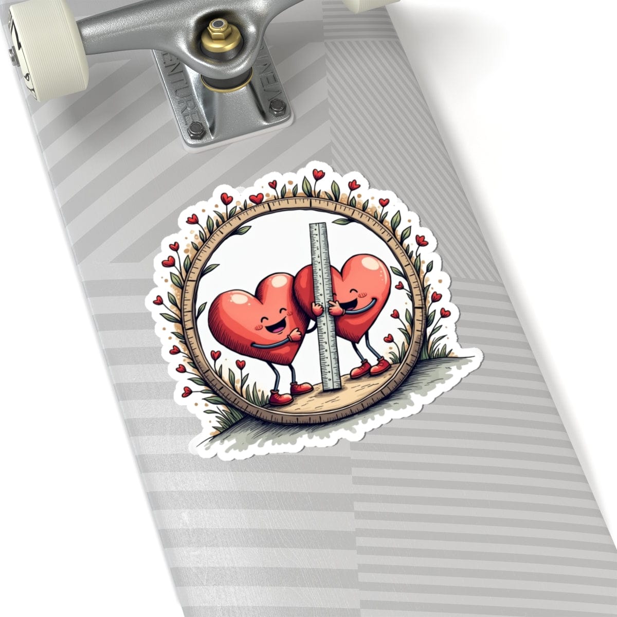 Printify Paper products 6" × 6" / White The Sum of Our Hearts - Love & Fun Kiss-Cut Stickers