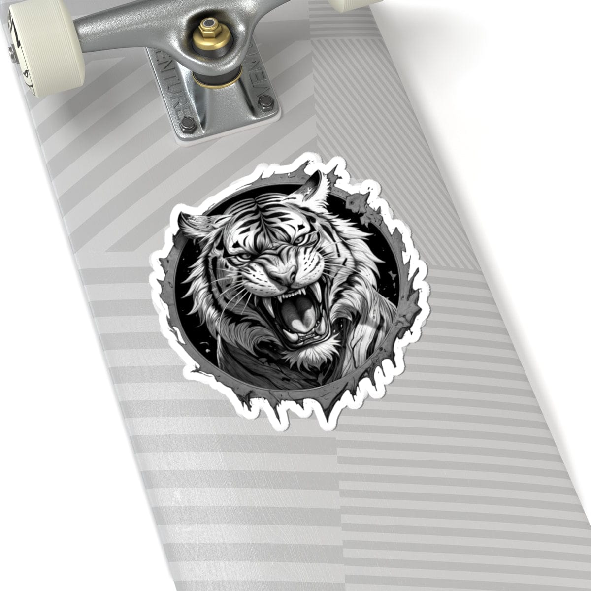 Printify Paper products 6" × 6" / White Tiger Head - Wild & Fierce Kiss-Cut Stickers