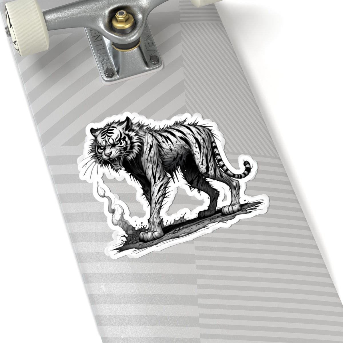 Printify Paper products 6" × 6" / White Tiger I'm Fine - Everything's Fine Kiss-Cut Stickers