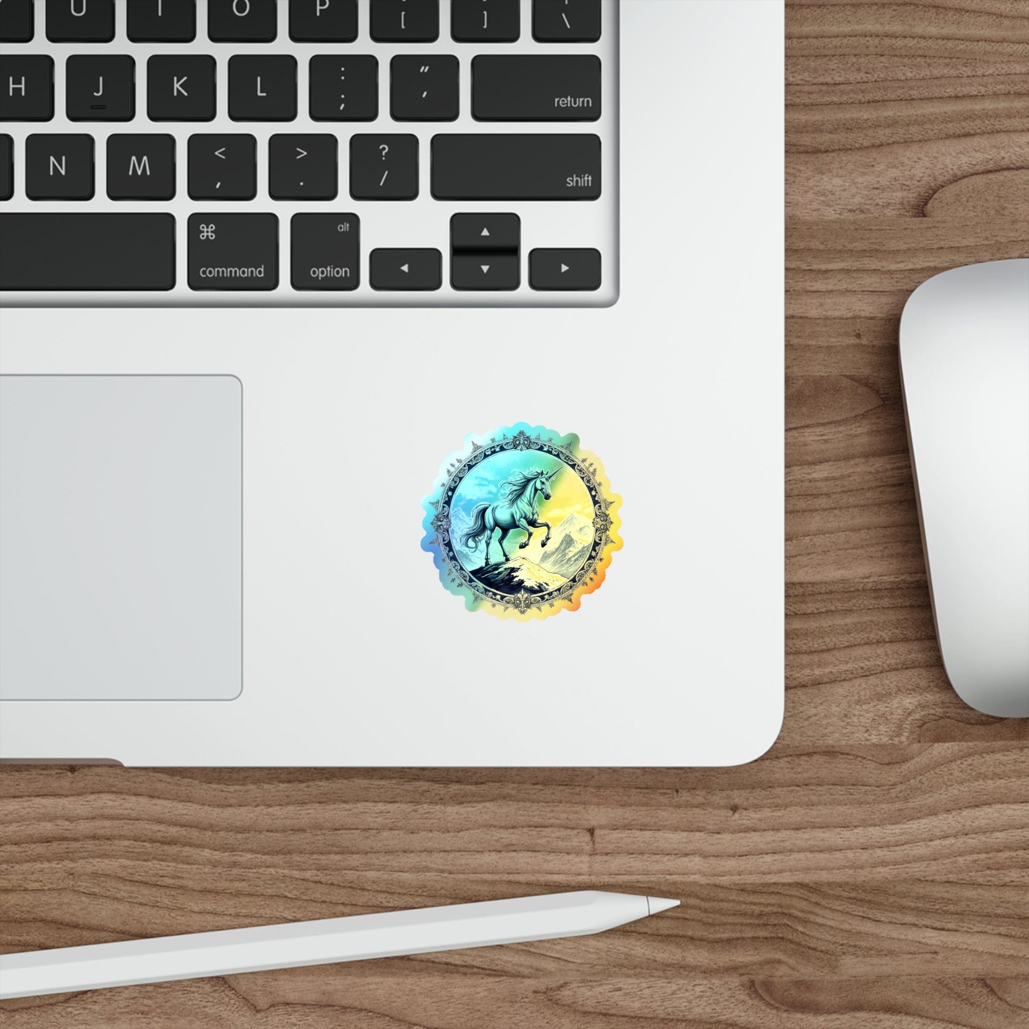 Printify Paper products Ambition Unicorn - Holographic Die-Cut Sticker