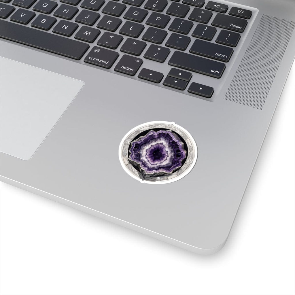 Printify Paper products Amethyst - Crystals & Gemstones Kiss-Cut Stickers
