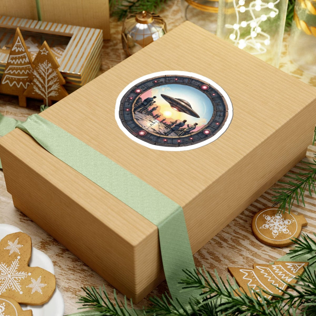 Printify Paper products Area 51: The Mystery Base - UFO & Cosmic Kiss-Cut Stickers