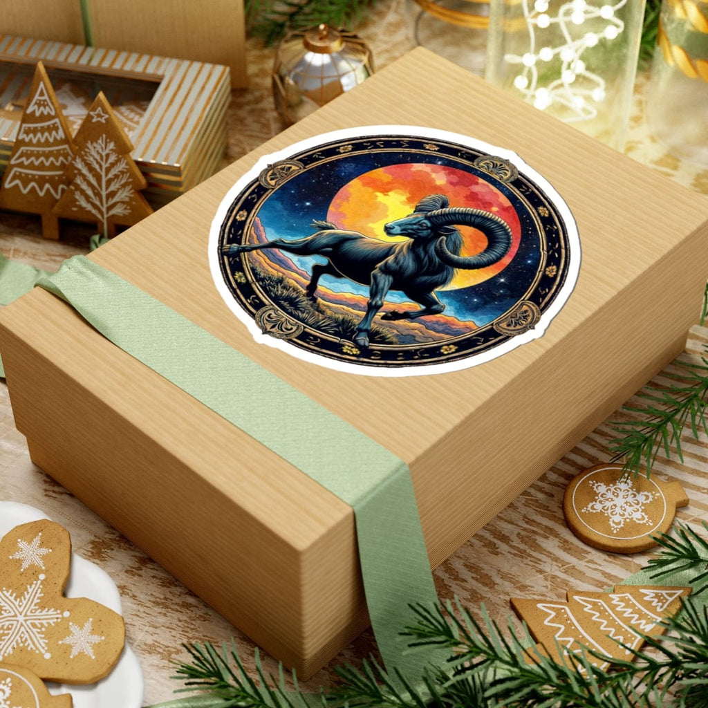 Printify Paper products Aries - Zodiac Astrology Kiss-Cut Stickers