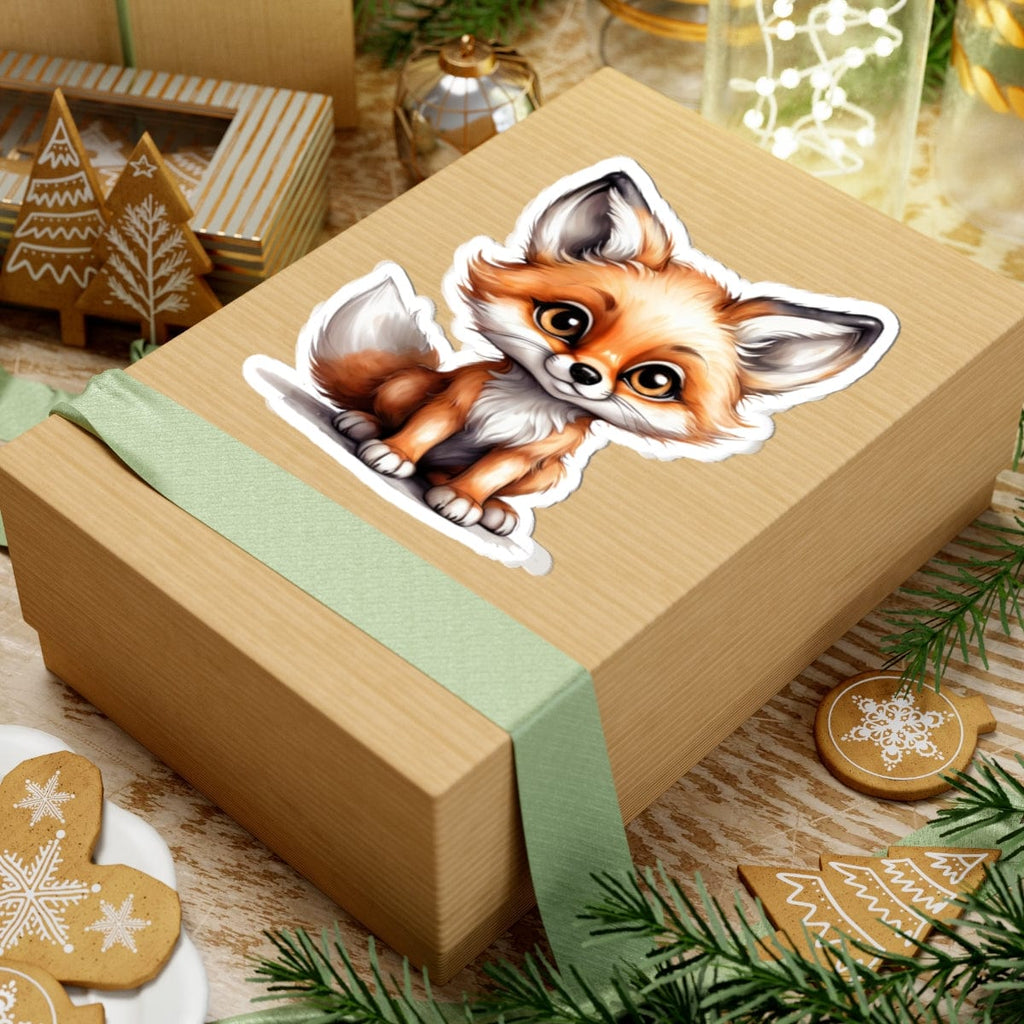 Printify Paper products Baby Fox - Hyper Cute Kiss-Cut Stickers
